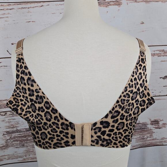 Soma Vanishing Back Full Coverage Bra Leopard Print Size 36DDD - Picture 3 of 4